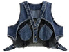 Distressed Denim Tactical Vest