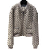 Woven Leather Bomber