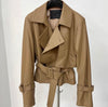 Belted Leather Trench