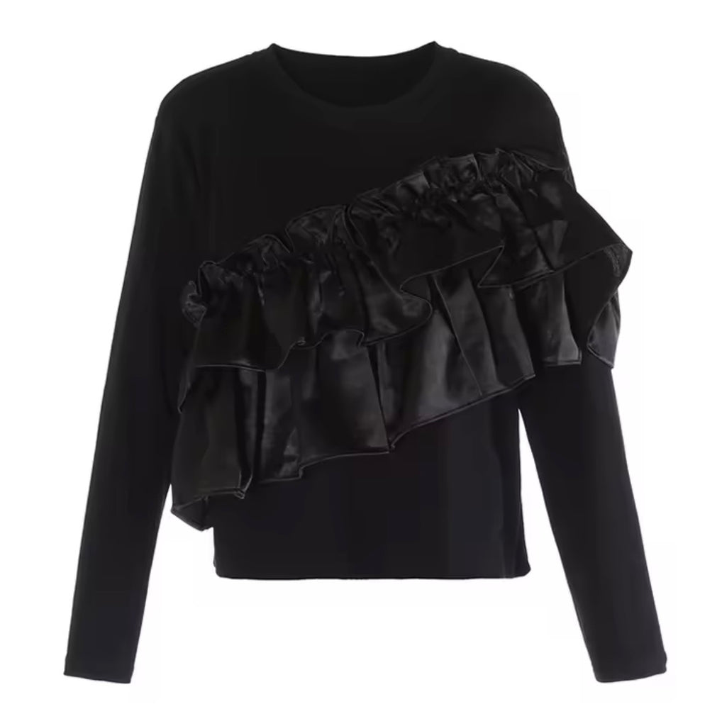 Sculpted Ruffle Statement Top