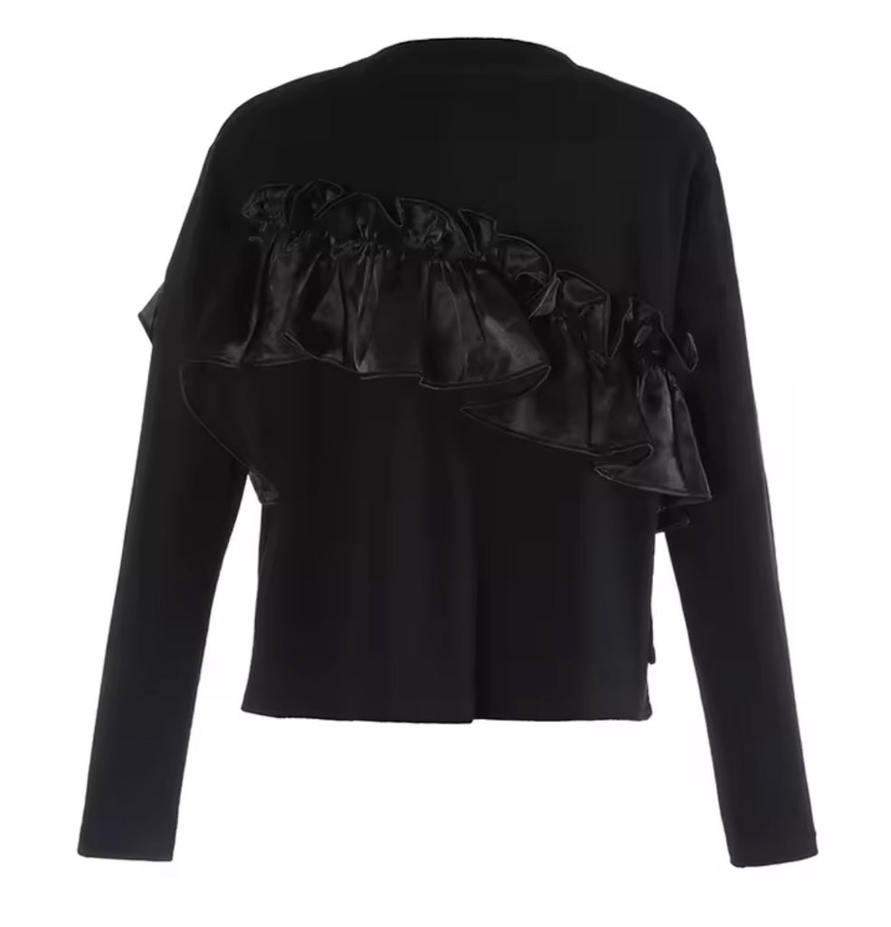Sculpted Ruffle Statement Top