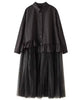 Lace Panel Button-Down Blouse