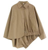 Asymmetrical Gathered Shirt