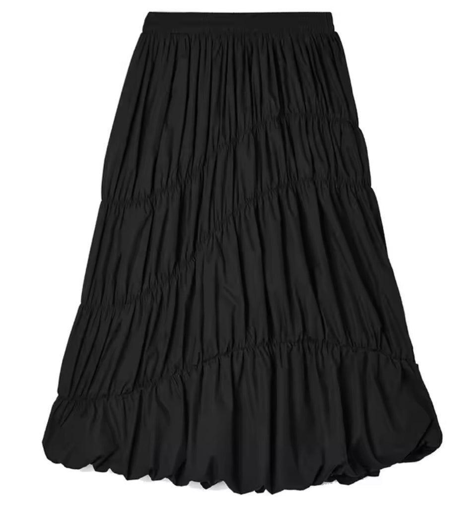 Diagonal Tiered Volume Skirt