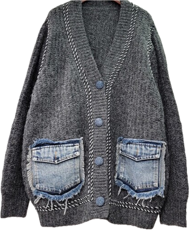 Side Zip Textured Sweater