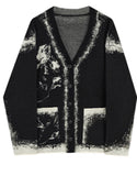 Pattern Sweater Cardigan