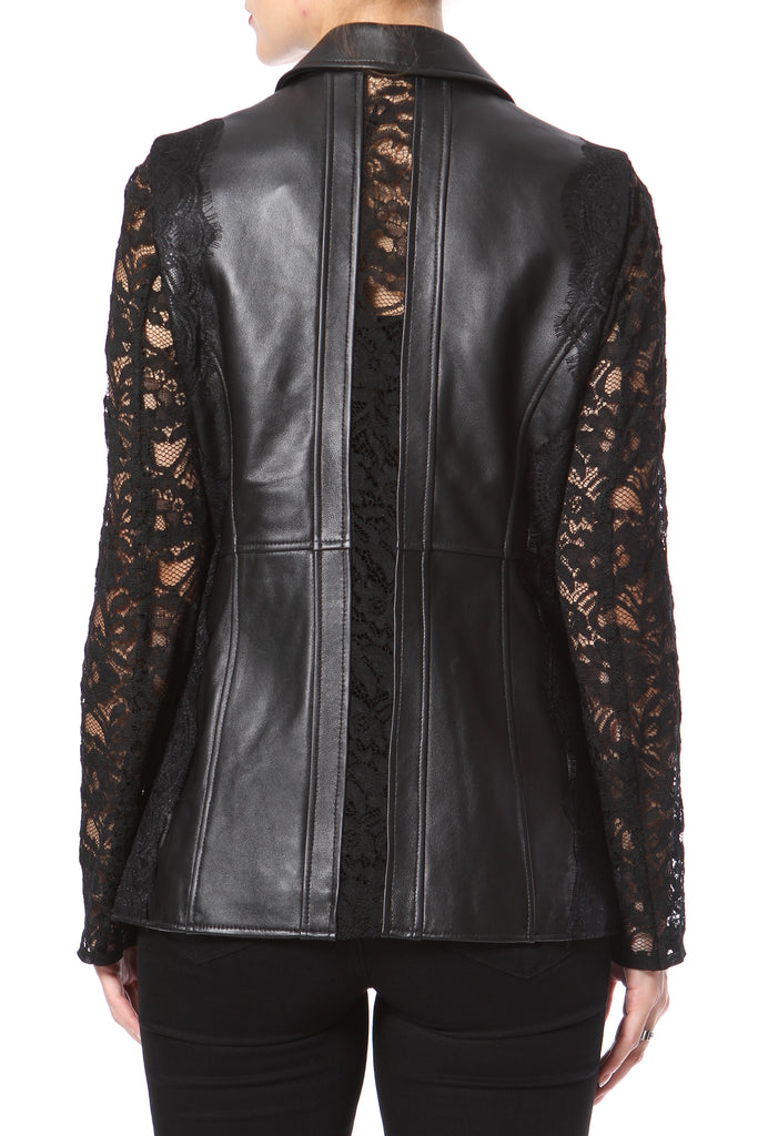 Leather & Lace Luxe Blazer
