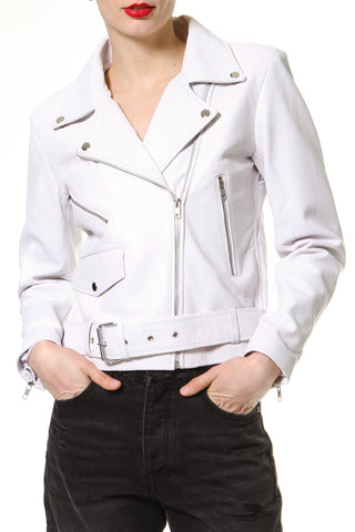 One Button -  Luxe Leather Blazer