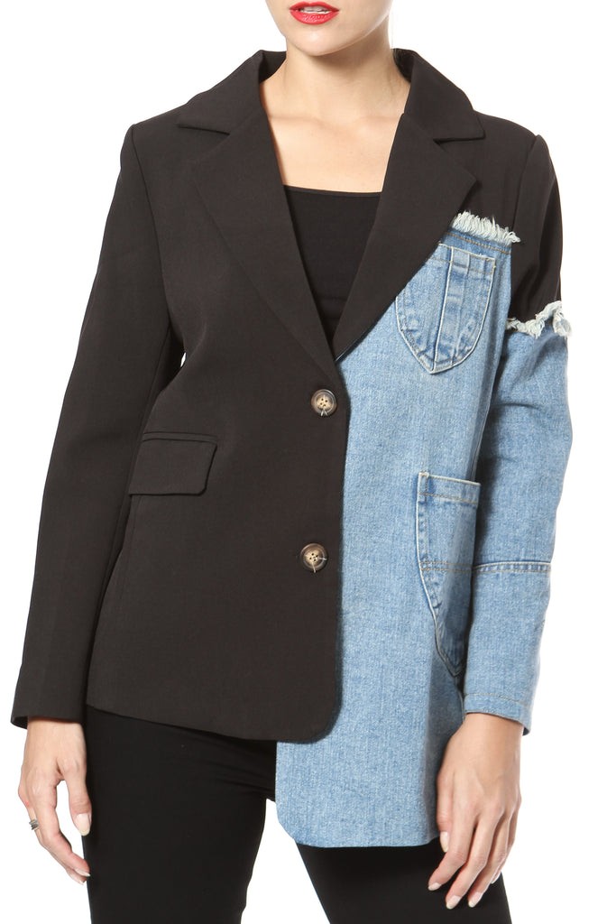 Denim Jean jacket with rhinestones - Jackets & Blazers