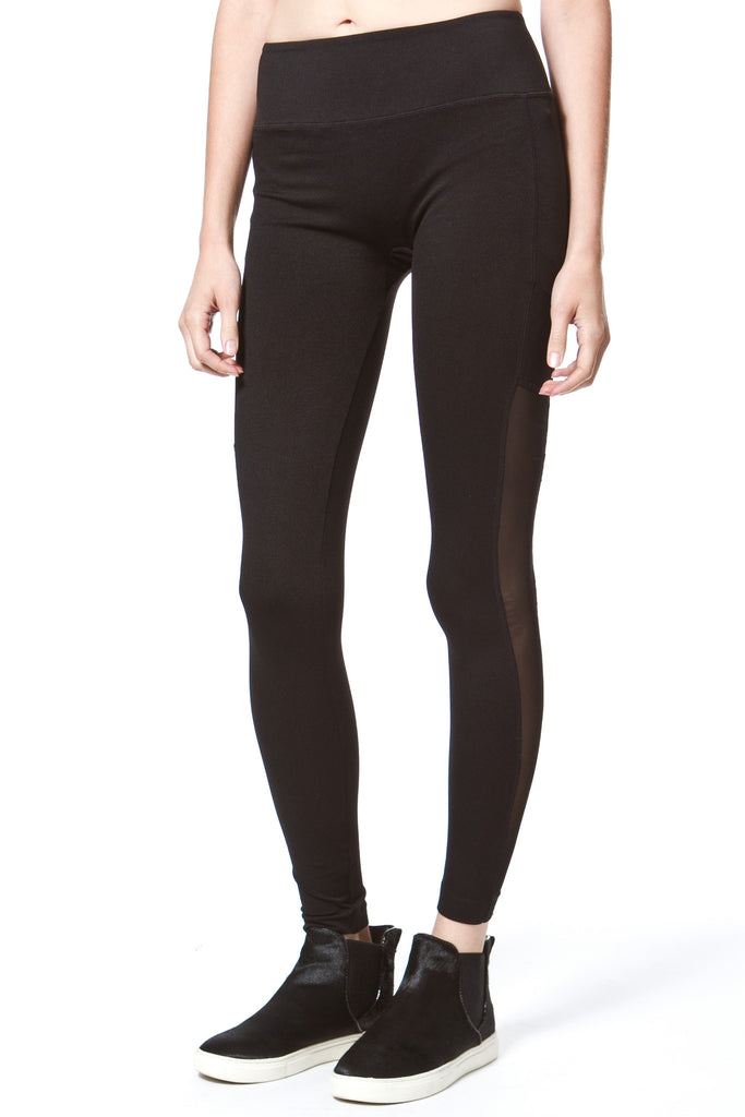 SHEER SIDES SPORTS LEGGING - Madonna and Co - 1