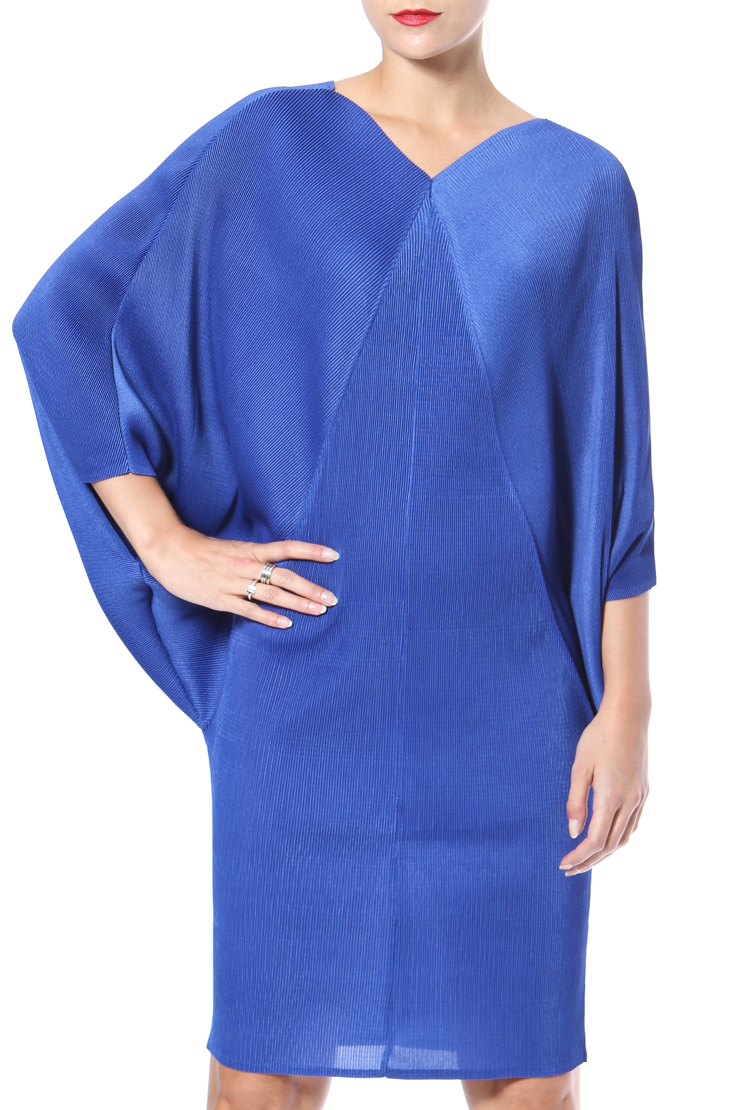 Pleated Dolman Sleeve Dress Madonna And Co