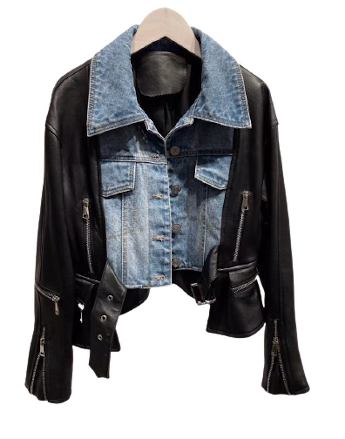 ジャケット・アウター Lidnm SILK DENIM MORTORCYCLE COAT M LIDNM SILK DENIM MOTORCYCLE COAT