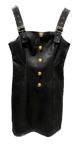Ruffle Leather Vest with Zipper Detail