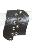LEATHER CUFF WITH STUDS - Madonna and Co