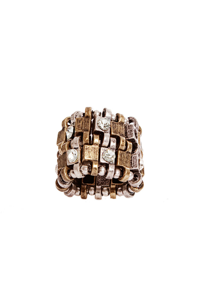 STACKED METAL RING - Madonna and Co