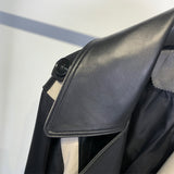 2-Tone Leather Trench