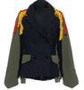 Stripe-Olive Double Breasted Jacket